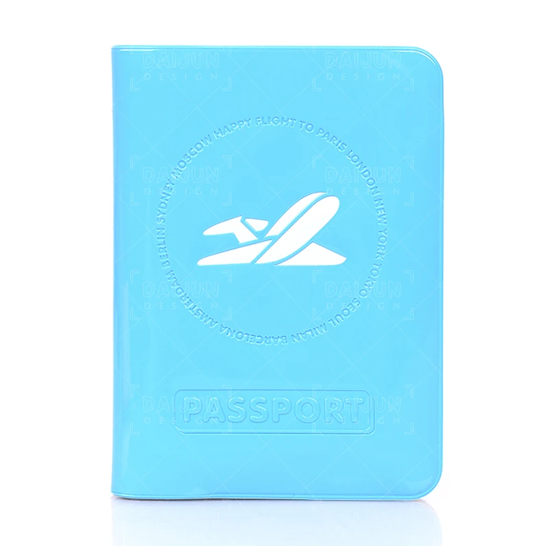 

customized PVC passport holder custom logo passport cover travel wallet