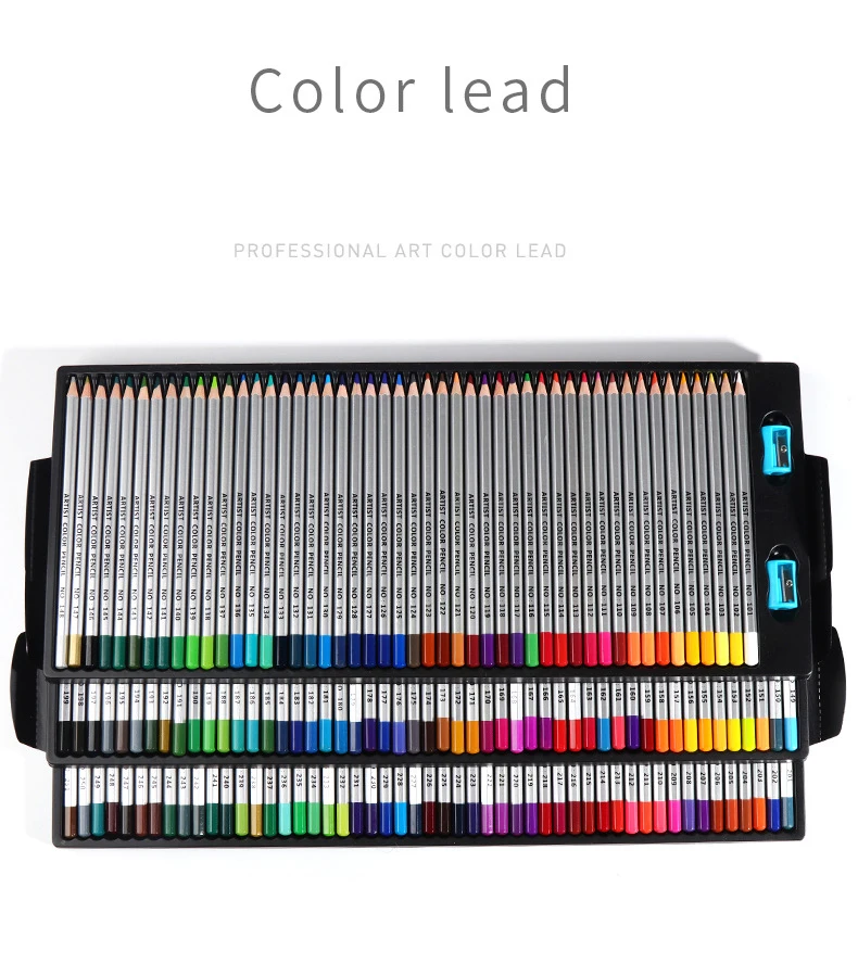 
150 Unique Colors Custom Wooden Water Color Pencil, Rainbow Color Pencil Set With Box 