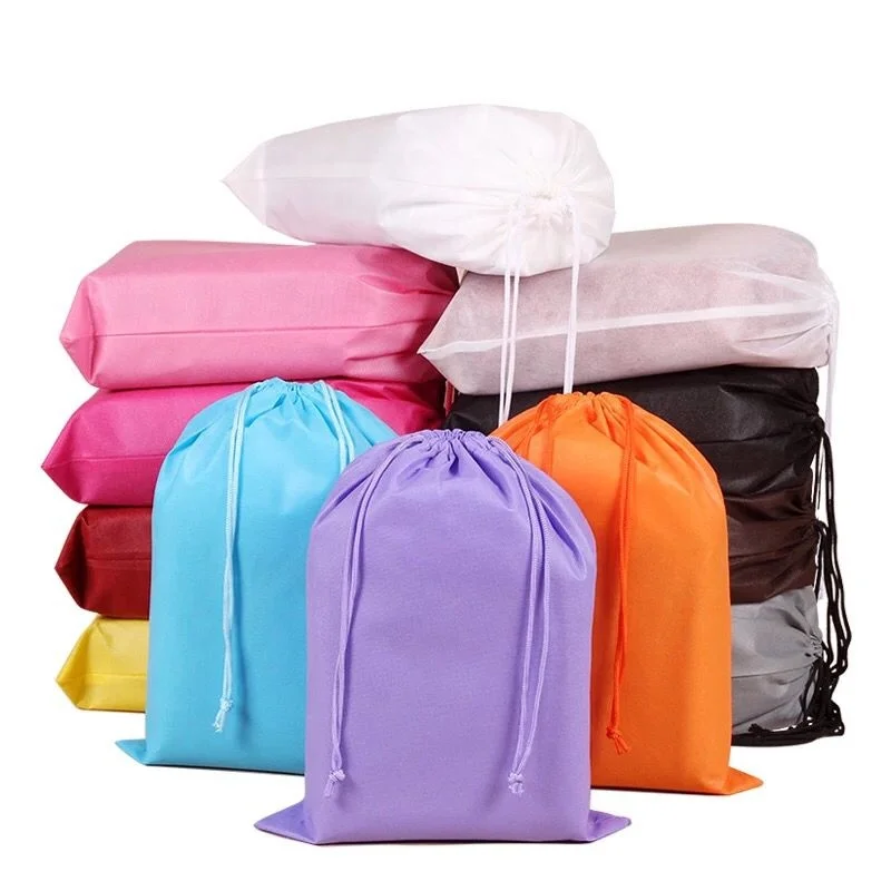 

10 colors available Wholesale Cheap custom logo small non woven drawstring bag for gifts packing, All color in cmyk/pantone