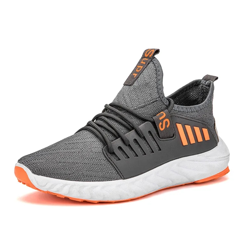 

wholesale stylish summer customized light weight knitted mens shoes sneakers Shoes