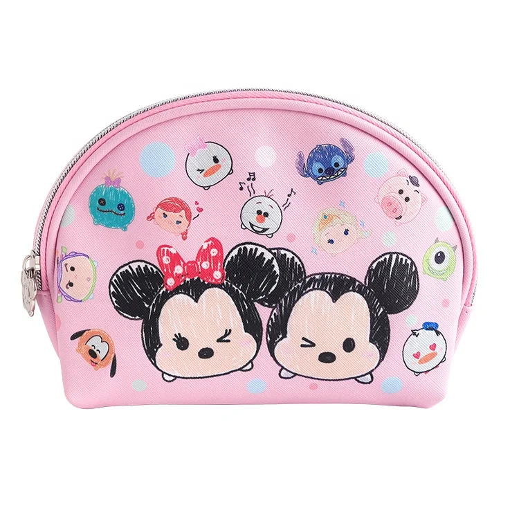 

Cartoon Mickey Minnie Multifunction Cosmetic Bag Varied Design Shell Bag Coin Purses Key Storage Bag PU Makeup Pouch