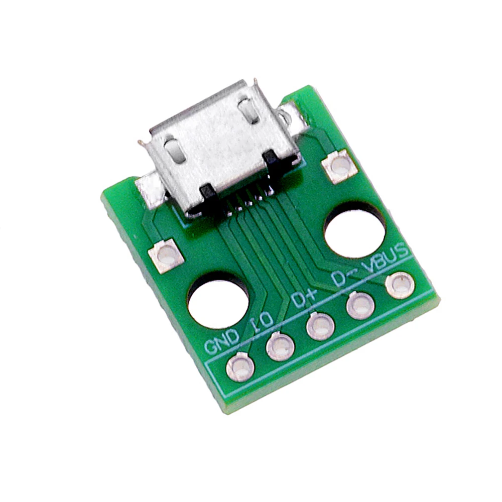 

MICRO USB To DIP Adapter 5pin Female Connector B Type PCB Converter Breadboard USB-01 Switch Board SMT Mother Seat