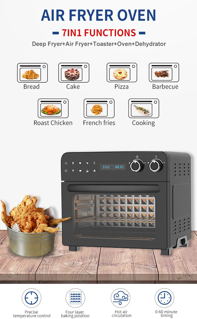 Best selling no oil fat free healthy frying air fryer 20L muliti air fryer