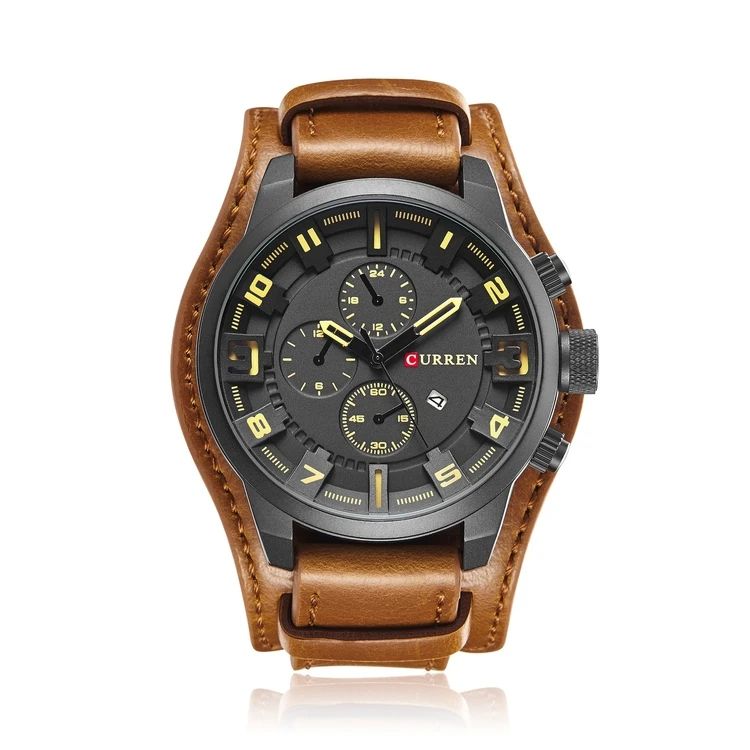 

High Quality Wholesale Watch Calendar Watch Waterproof Quartz Belt Watch For Men