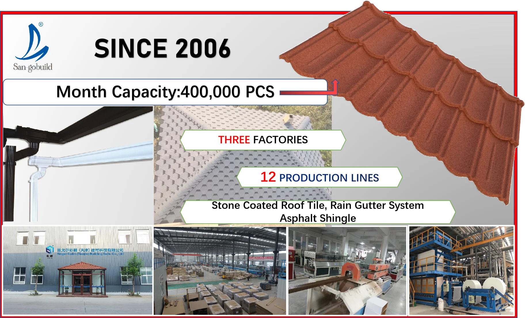 Stone Coated Metal Roof Tiles Philippine Villa Building Material