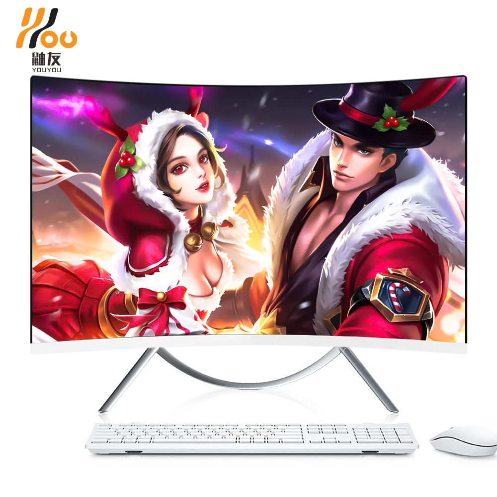 

YOUYOU 27'' curve screen monoblock computer laptops all in one desktops core i5 i7 RAM SSD gaming pc