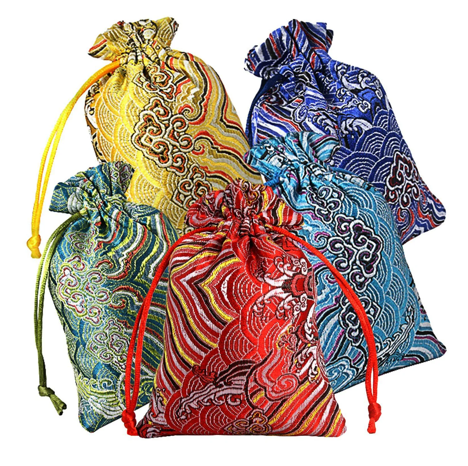 

Egyptian Style Jewelry Coin Pouches Drawstring Gift Bag, Customized color