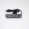 US type power clamp oarlock sockets with 3 US plug 2usb charger in black