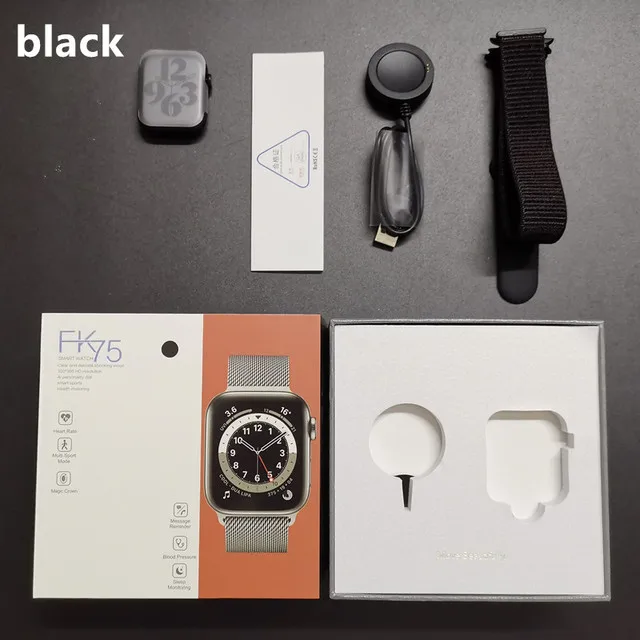 

2021 New 1.75 Full screen HD FK75 smart watch encoder knob BT call motion modes smartwatch FK75 PK HW22W26 FK78 G500 smart watch