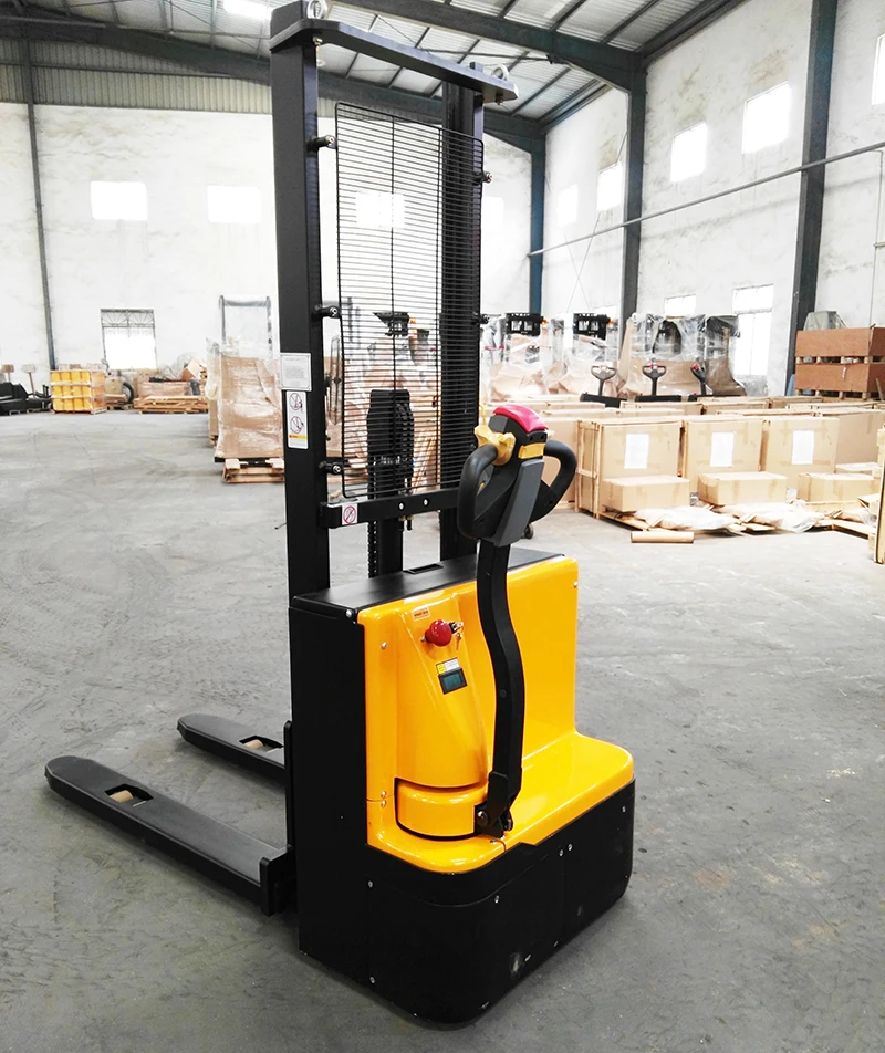 1 Ton 3m Electric Stacker Dc Motor Economical Full-automatic Stacker ...