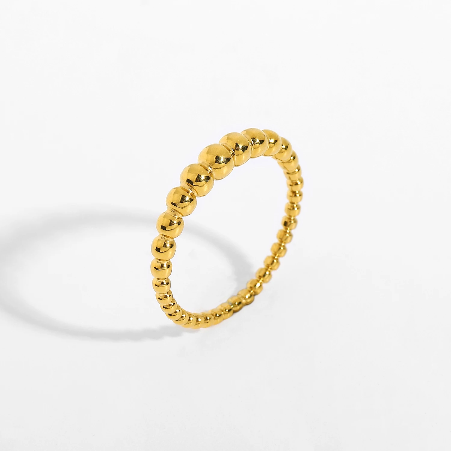 

Simple gold s.steel vintage multi-layer winding irregular croissant ring