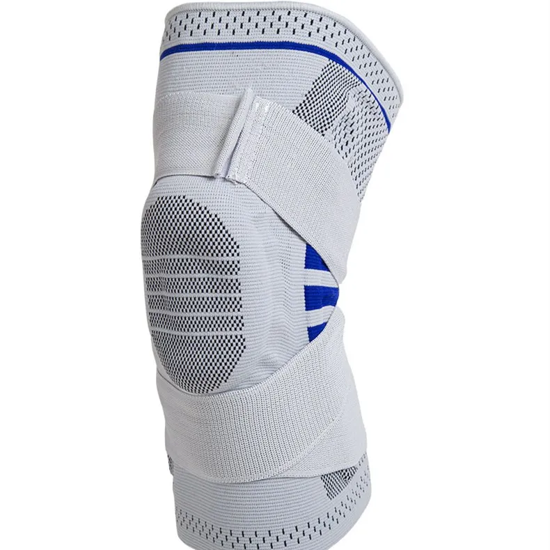 

Outdoor sport Nylon knee pad/sleeve for basketball cycling with non-slip silicone, Black&light grey