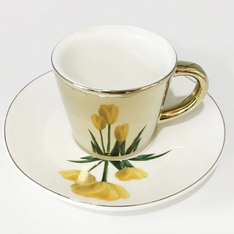 

ceramic elegant royal saucers sets tea cups and saucer coffee luxury mirror cup mug
