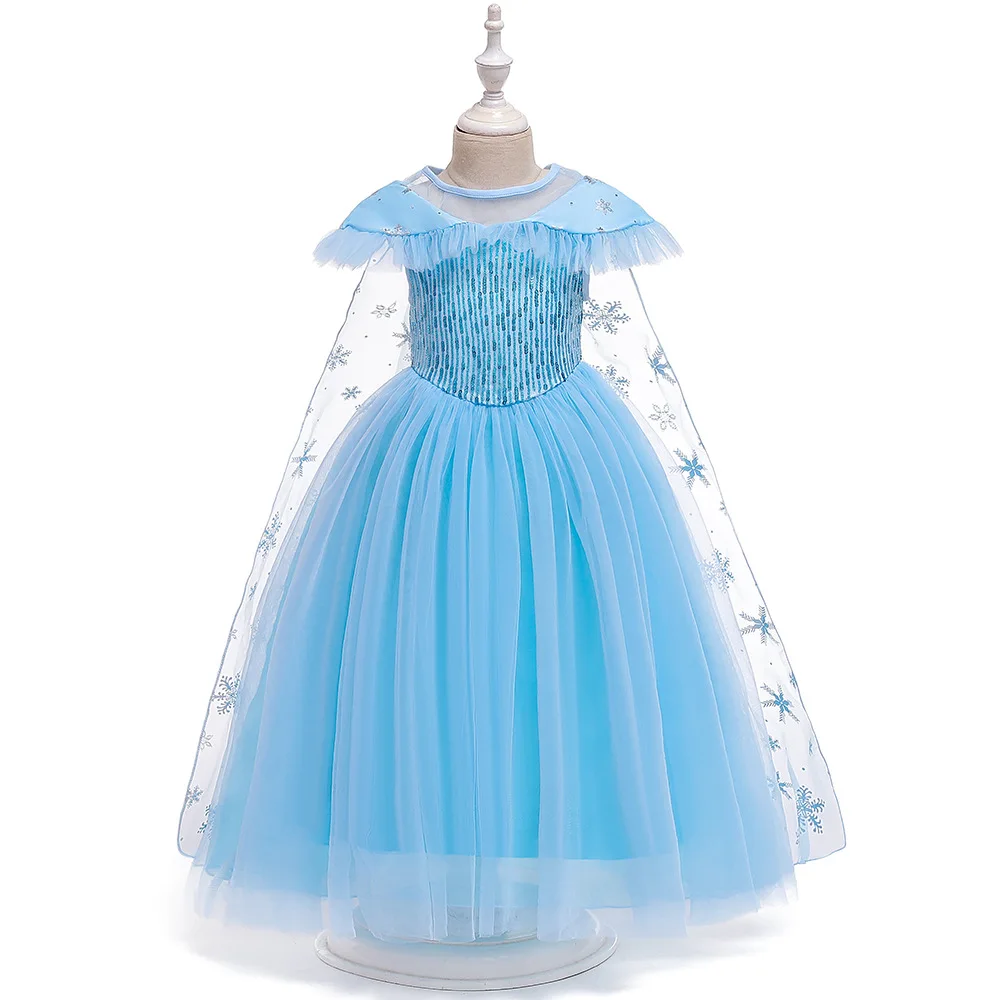 

Ivy10491A Children girls dress Frozen Elsa cosplay girls frocks Frozen Girls costume party dress