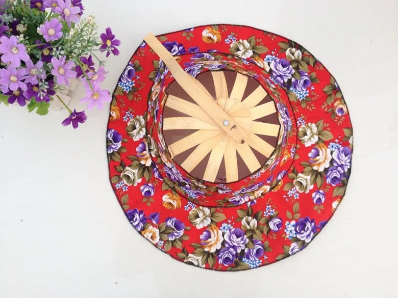 Folding Fan Foldable Bamboo Hat And Fan,Summer Beach Foldable Hat Fan,2