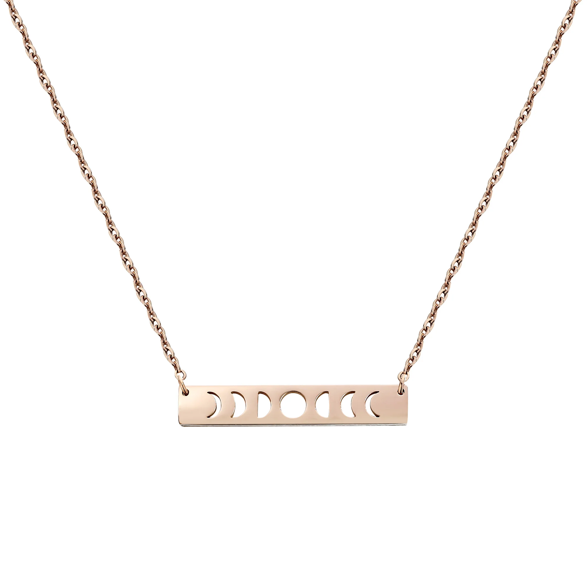 

Loftily Jewelry Wholesale natural phenomenon Hollow Out Necklace Fashion Moon Hollow Bar Pendant Necklace