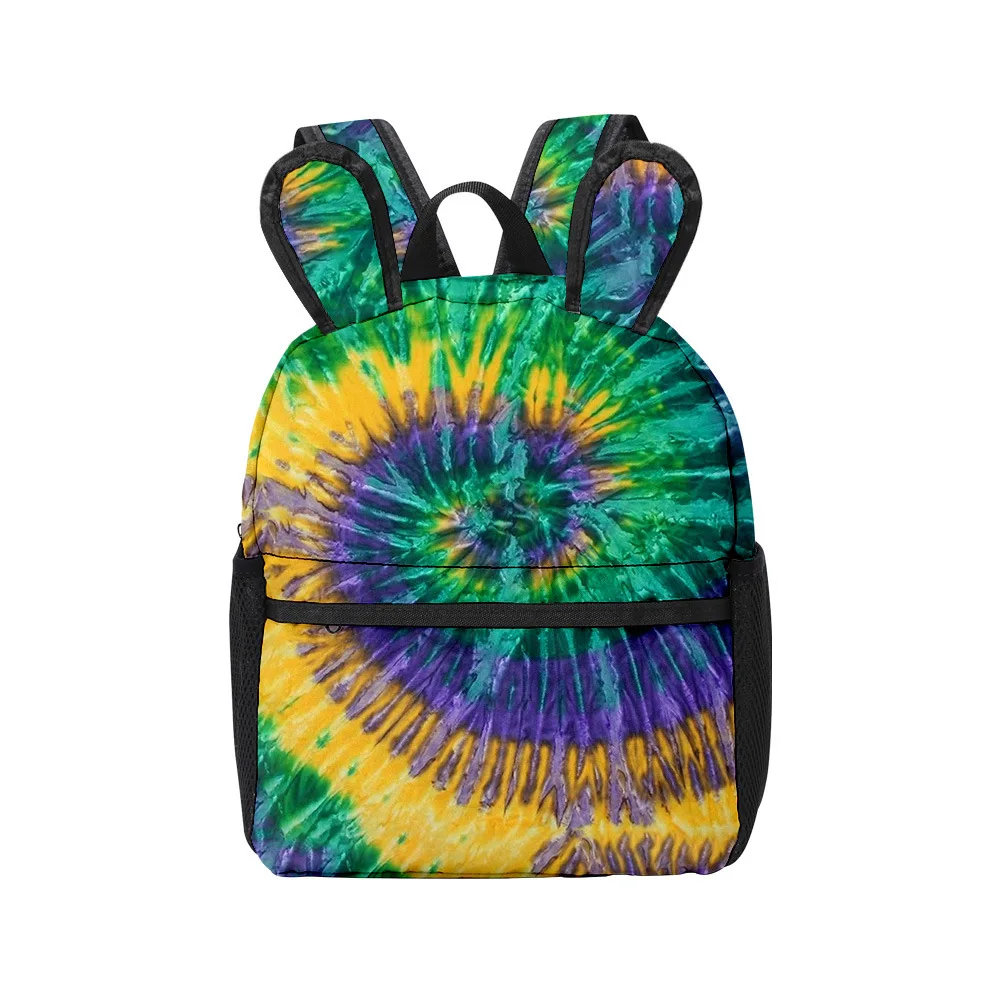 

2022 new tie dyed rabbit ear children's schoolbag pupils' backpack Oxford cloth Backpack