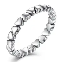 

2019 real 925 Sterling Silver Forever Love Heart Finger Ring Original Jewelry Gift
