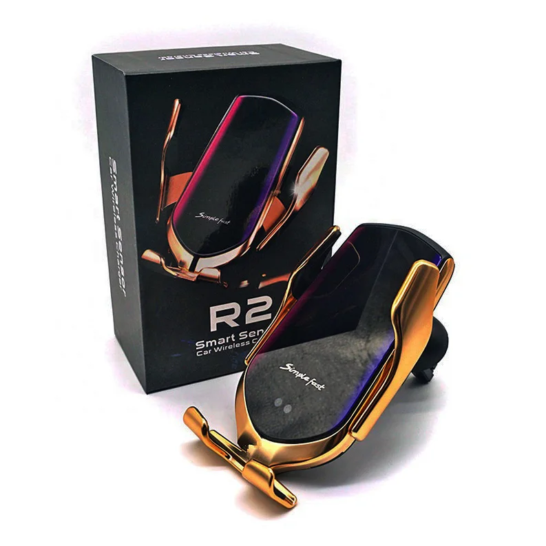 

Car Wireless Charger R2 QI Wireless 10W Car Charging Holder Fast Phone Charging Automatic Clamping Car Wireless Charge Holder R2, 5 color