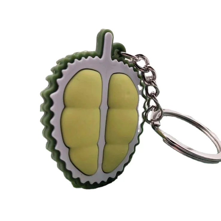

Creative simulation food fruit king durian soft glue key chain fashion bag pendant accessories gift factory direct sales
