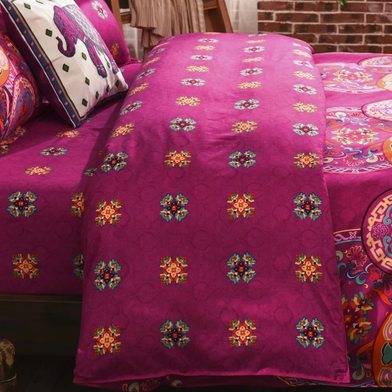 Polyester Fabric Ethnic Style Printed Duvet Cover Set Bedding Buy
