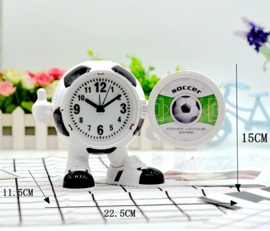 
Creative football baby set the table alarm clock clock 