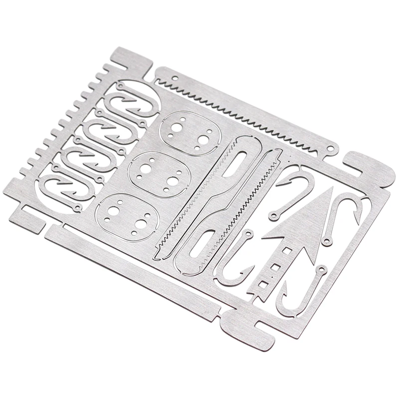 

22 In 1 Stainless Steel Pocket Sized Outdoor Camping Multi Card, Customized color