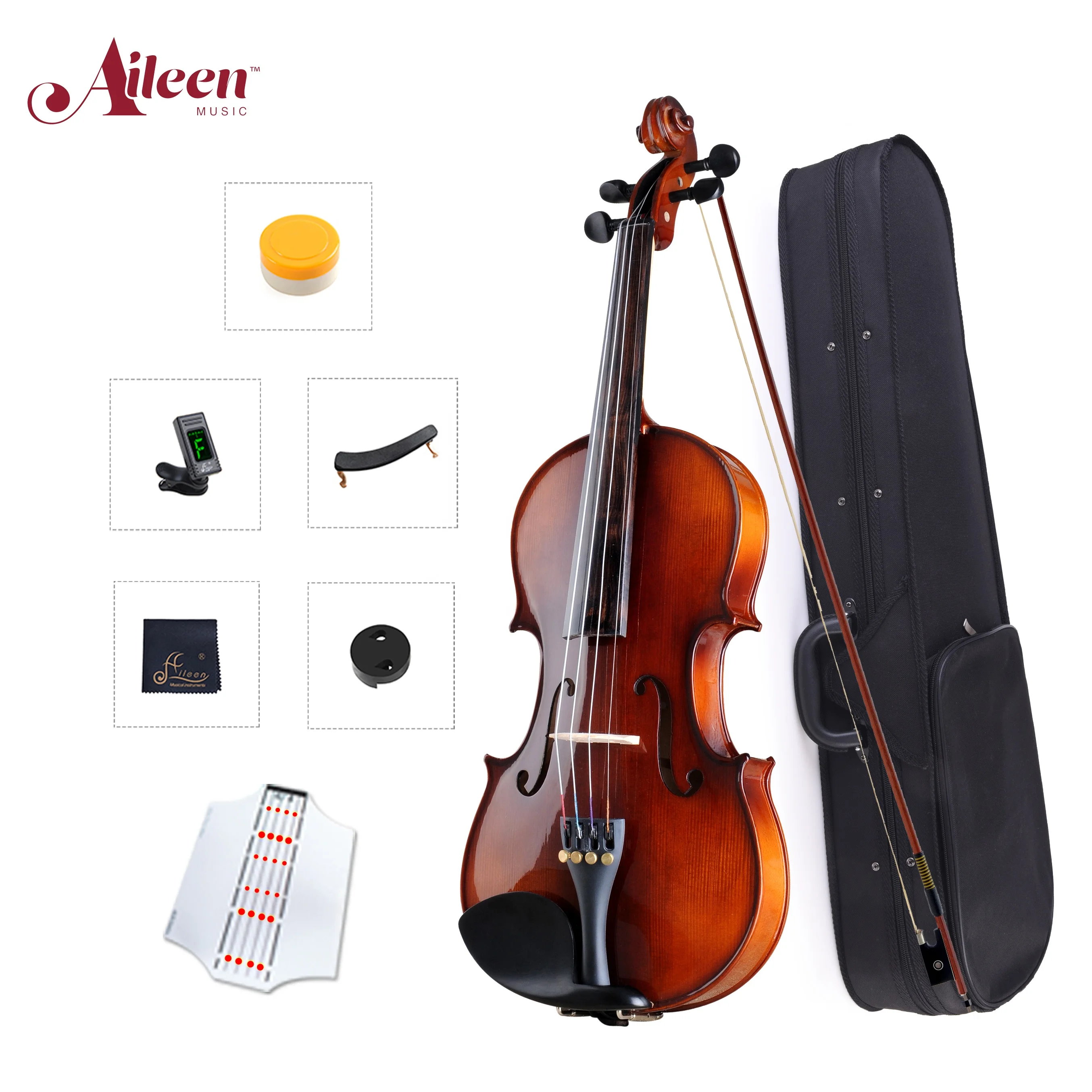 

Aileen High Quality Handmade Solid Wood Student 4/4 Full Size Violin Kit