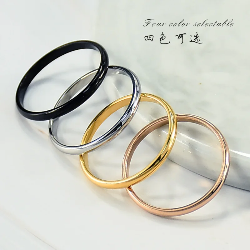 
Cross border accessories simple couple ring thin stainless steel jewelry gift for women boy love 18 big cock man with cock ring 