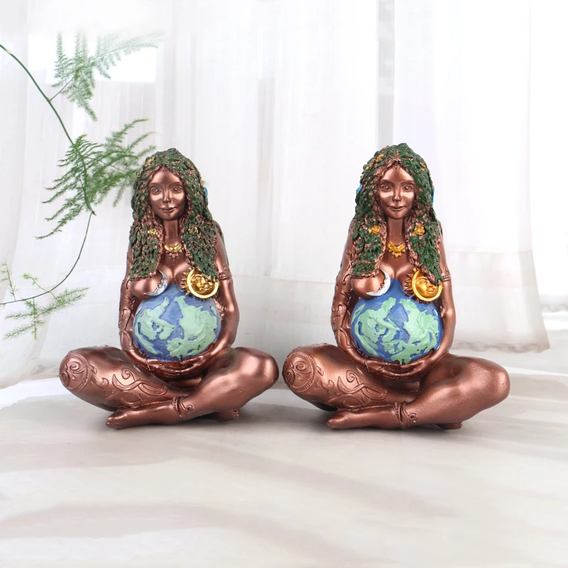 

wholesale polyresin figurine art statue crystal carving mother earth goddess statue
