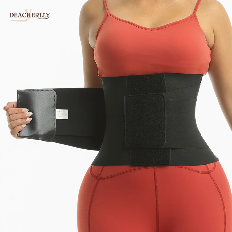 

Fajas moldeadores Sweat Flat Belly Sheath Elastic Waist Trainer Abdominal Reducer Girdles, Black, brown