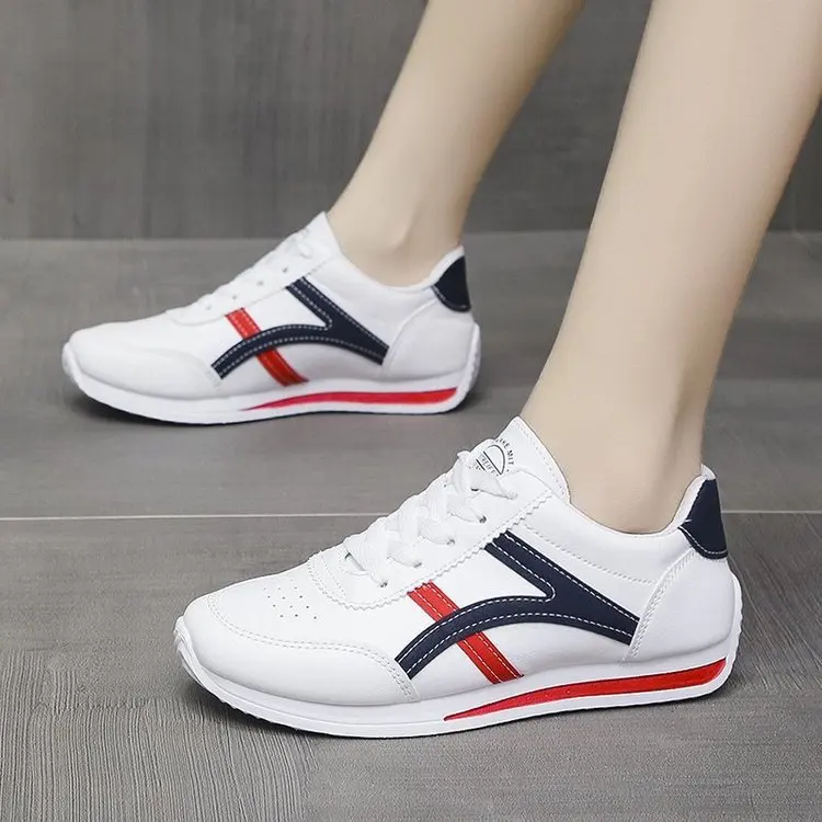 

2023 New sneakers women's leather white Comfortable and light running shoes