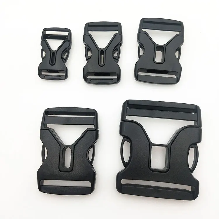 

20mm 25mm 32mm 38mm 52mm beautiful Y shape black quick release plastic buckle for backpack, Picture