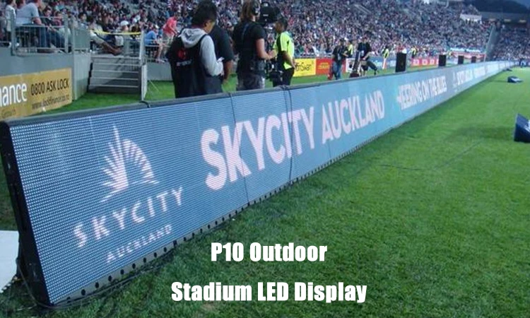 屋外の競技場の周囲のキャビネット板3-5年は保証P8のP10表示ビデオ壁を導いた