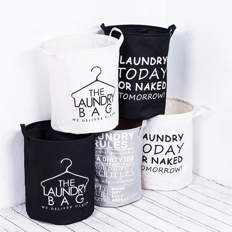 

Waterproof Foldable Fabric With Handles Bin Home Bathroom Organizer Nursery Storage Dirty Laundry Basket