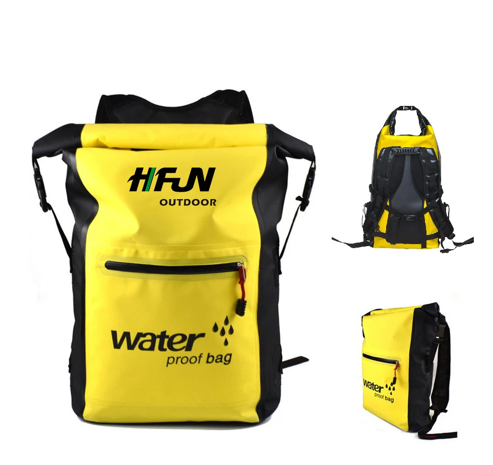 

Wholesale Outdoor  Yellow Custom Made Overboard Waterproof Dry Bag Backpacks Floating Sack