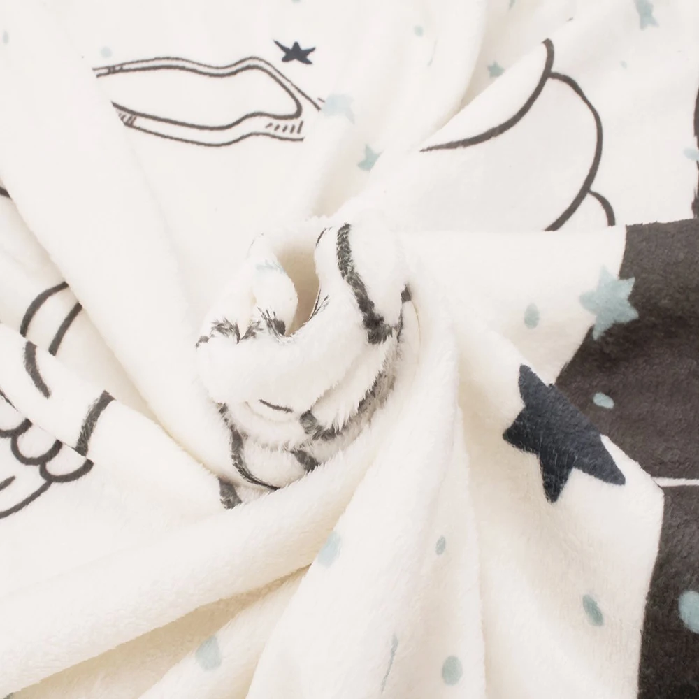 
Baby Milestone Blankets Swaddle Wrap Newborn Flannel Cute Baby Blanket throw For Children Baby 