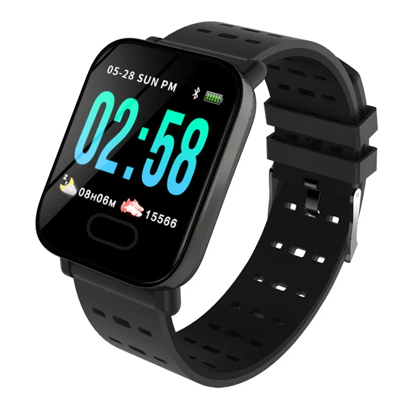 

new sport SMART WATCH A6 top smart health watch relojes inteligentes smartwatch a6 smart bracelet, Black, blue, orange
