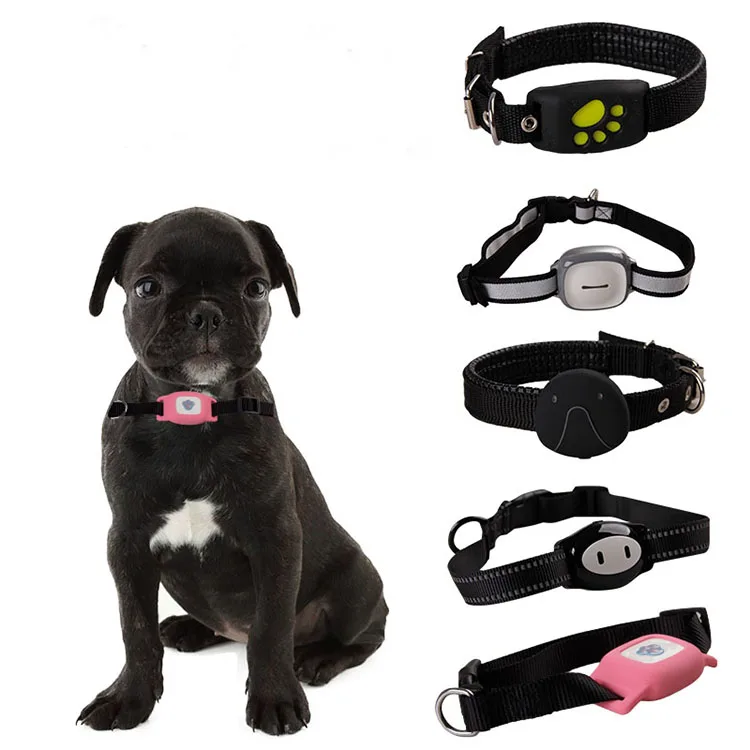 

Mini Tracking Locator Real Time waterproof GSM GPRS Wifi LBS Smart Tracker Collar GPS for dogs cats pets, Black