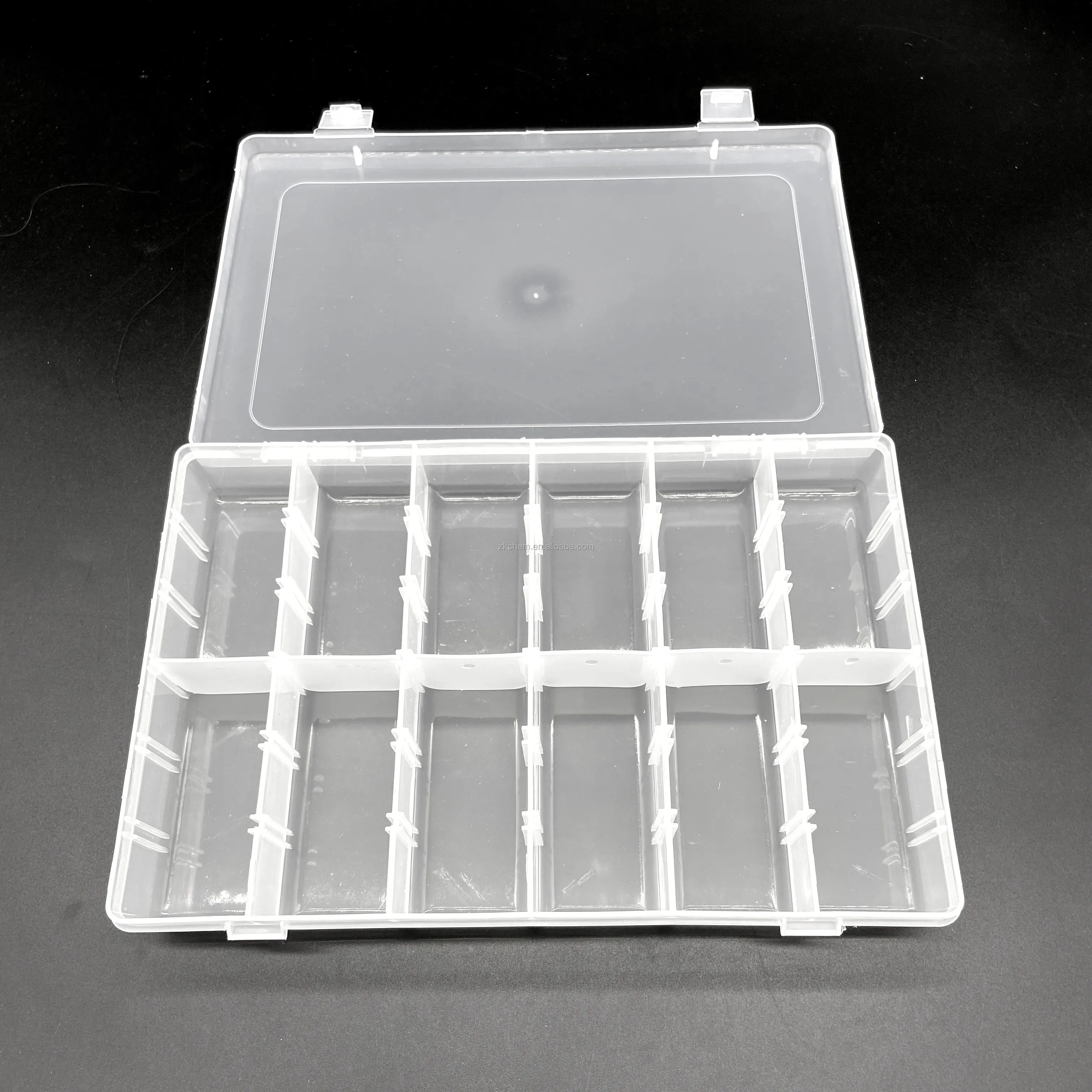 Transparent Clear Storage Box Plastic Organizer 12 Compartments Fast ...