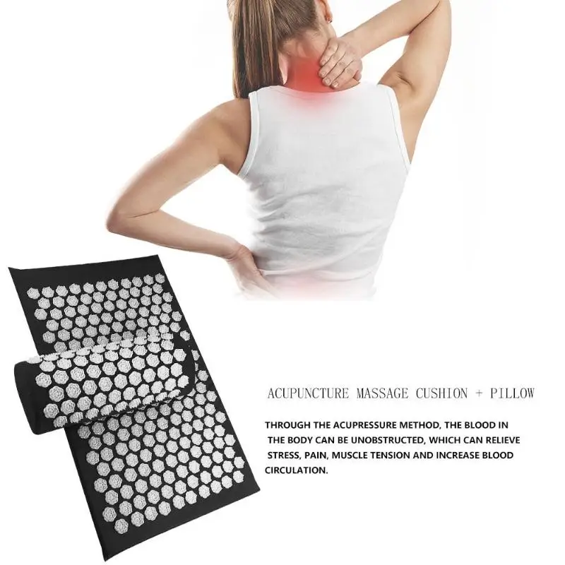 

Massager Cushion Massage Yoga Mat Lotus Acupuncture Massage Pads Relief Body Stress Pain Acupressure, Customized