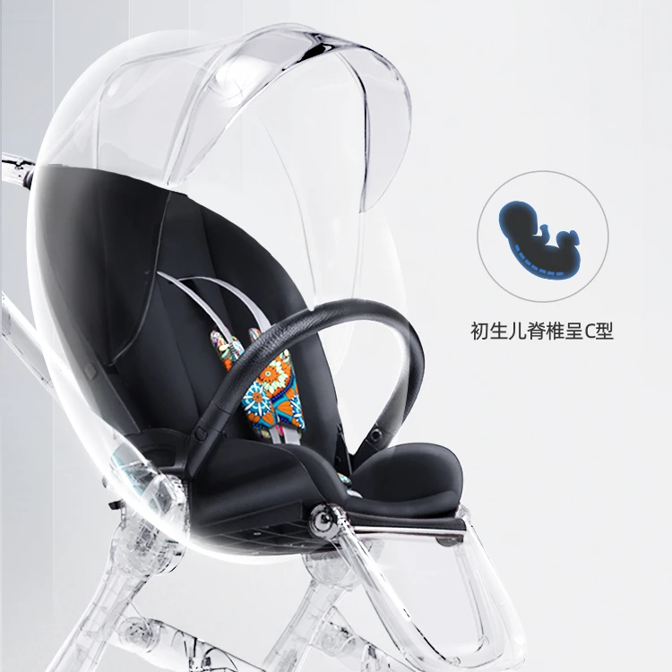 

bebebus stroller baby super light weight folding 3 in 1 high view luxury baby pram, White/yellow/blue