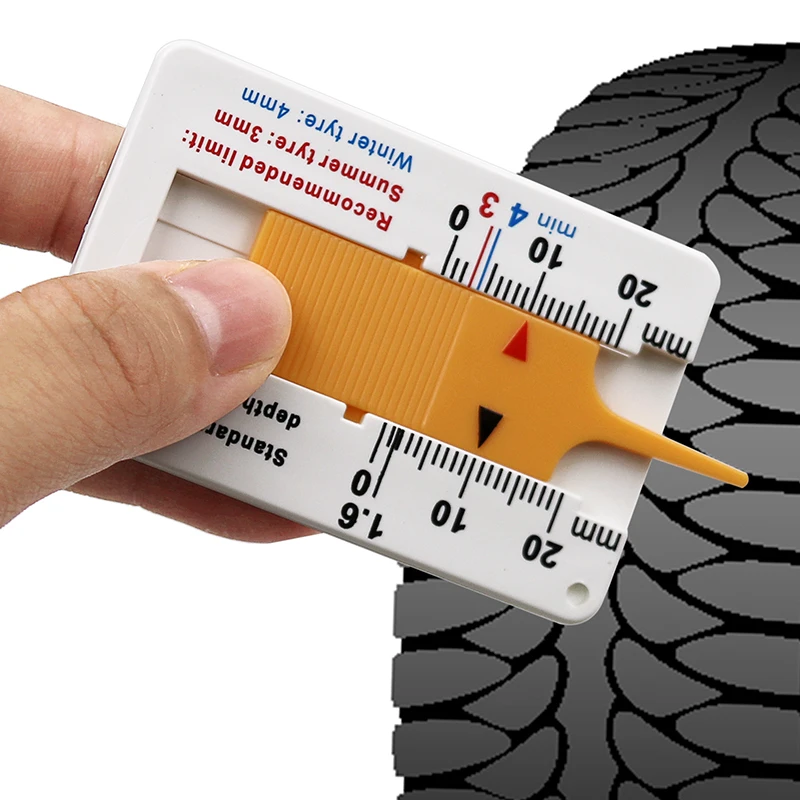 

0-20MM Tyre Tread Depth Depthometer Gauge Caliper Plastic Tread Ruler Depth Ruler Motorcycle Truck Tire Wheel Measure Tool