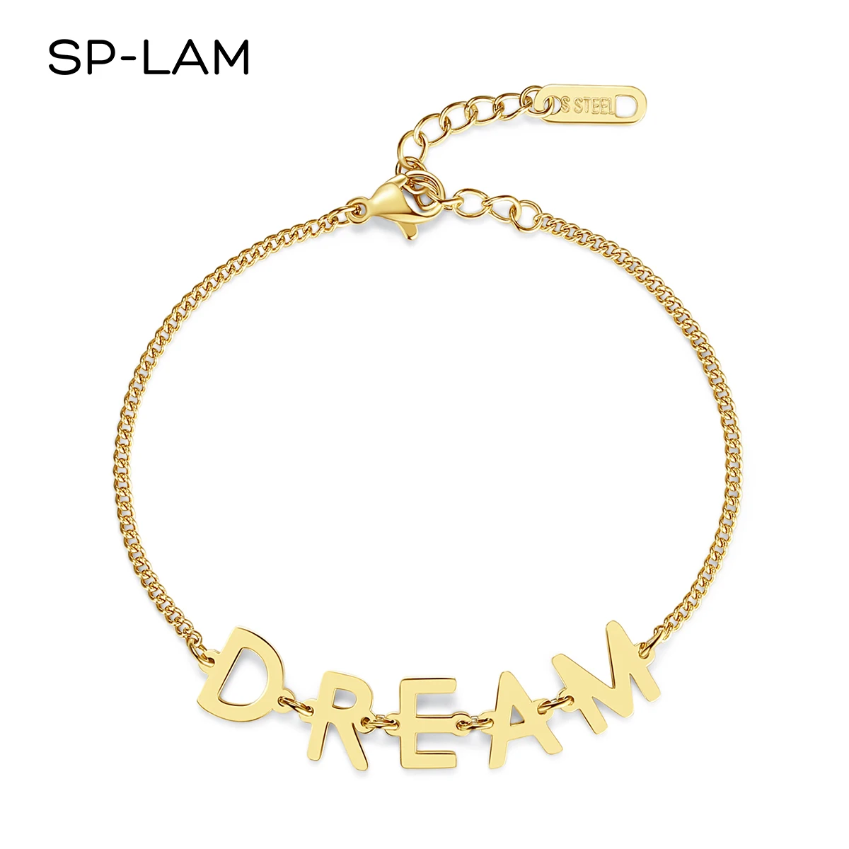 

SP-LAM Adjustable Bracelet Gold Plated Designer Chain Fashion Woman Lady Charm Jewelry Letter String Bracelet