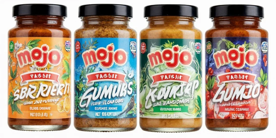 Five top mojos paired with different dishes.