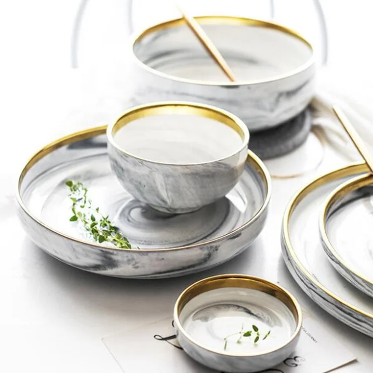 
turkish fancy rose gold dinnerware sets 