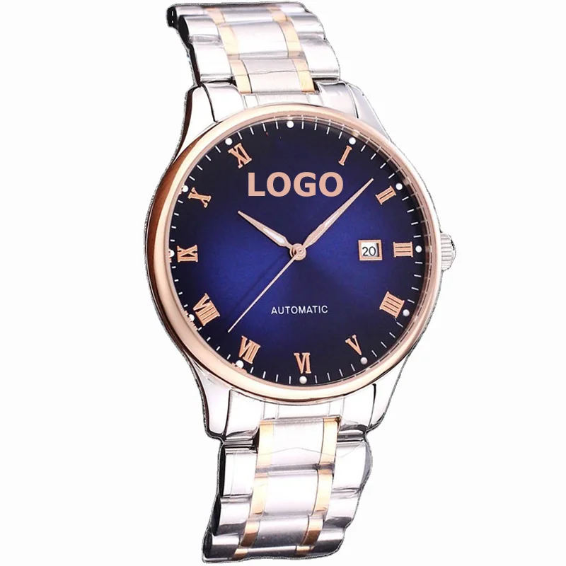 

Brand luxury stainless steel mechanical watch water resistant men's business Watch