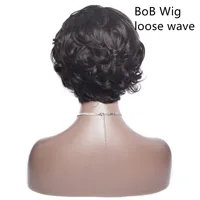

Wholesale 13*4 Lace Front Wig 6 inch Loose Wave Pixie Cut Short BOB Genius Lace Frontal Human Hair Wigs