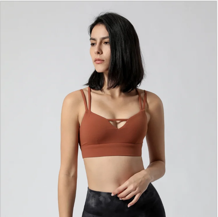

High Quality Workout Clothing Wicking Sportswear Fitness Strap Backless Sports Bra
