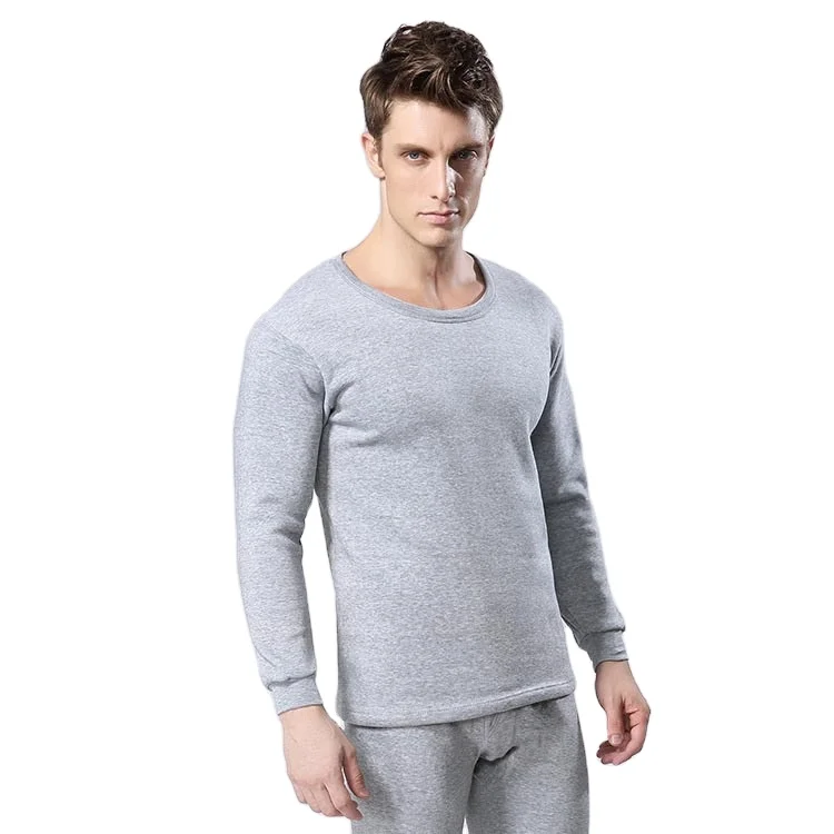

New Arrivals Autumn Winter Long Johns Suit Black Color Round Neck Men Women Cashmere Thermal Underwear Suit